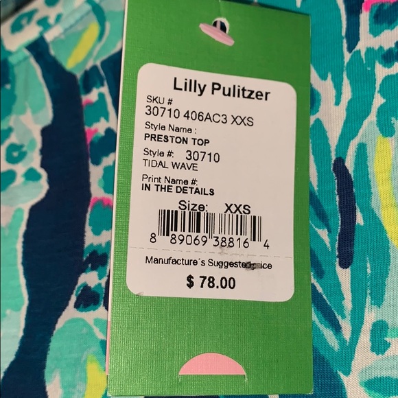NWT Lilly Pulitzer In The Details Preston Top XXS - Picture 3 of 4